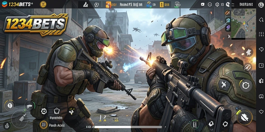 Gameplay seru dalam pertarungan FPS intens.