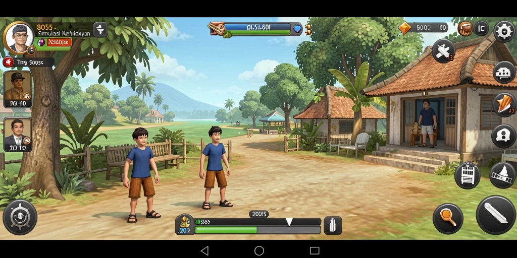 Tampilan menarik dari gameplay 8055 dengan berbagai fitur simulasi.