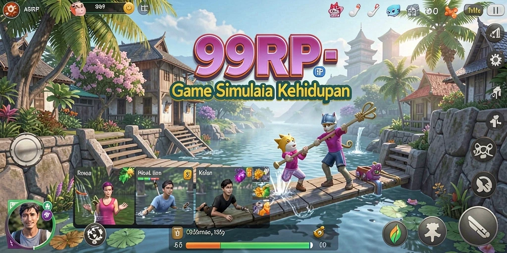 Screenshot utama menampilkan gameplay 99RP yang immersif dan interaktif.