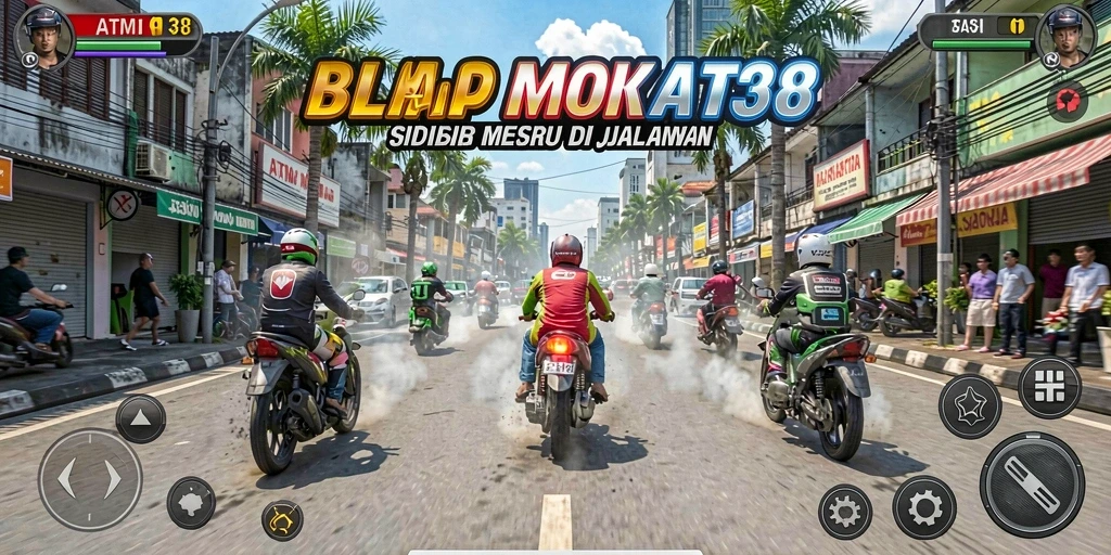 Gameplay seru dari ATM138 dengan aksi balap motor yang mendebarkan.