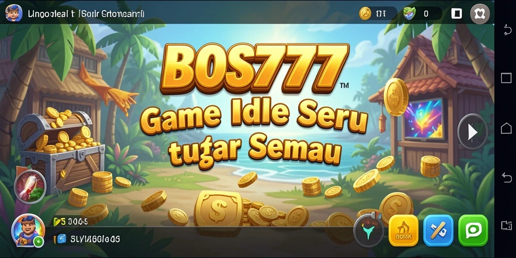 Screenshot gameplay BOS777 menunjukkan aksi seru dan fitur Idle.