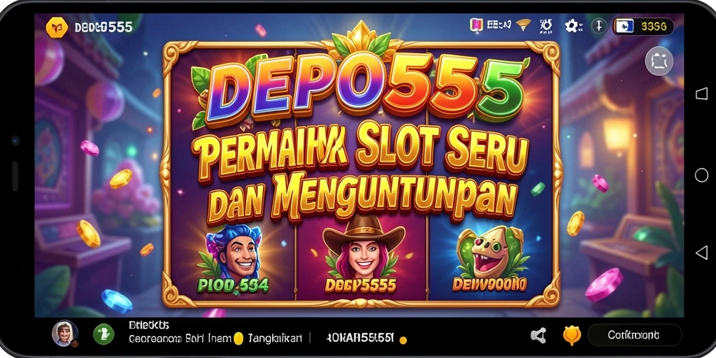 Tampilan gameplay Slot DEPO555 yang sangat menghibur dan menarik.