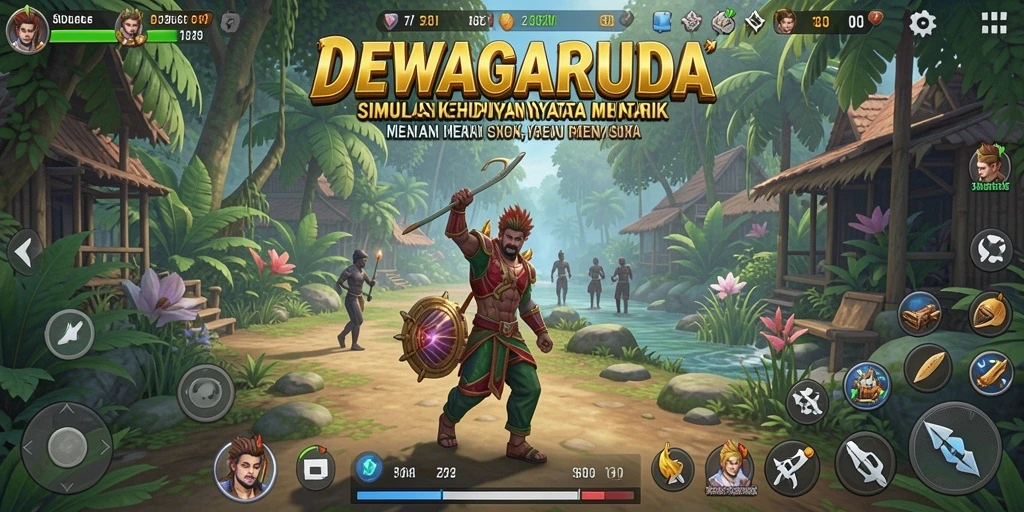 Tampilan gameplay DEWAGARUDA yang seru dan menarik.