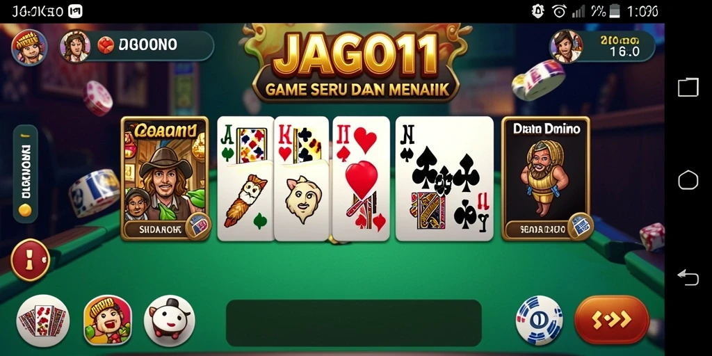 Screenshot gameplay JAGO11 yang menampilkan aksi seru dalam permainan Domino.