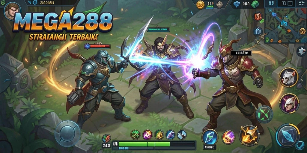 Tampilan gameplay menegangkan dalam MEGA288 dengan strategi SLG yang mendalam.