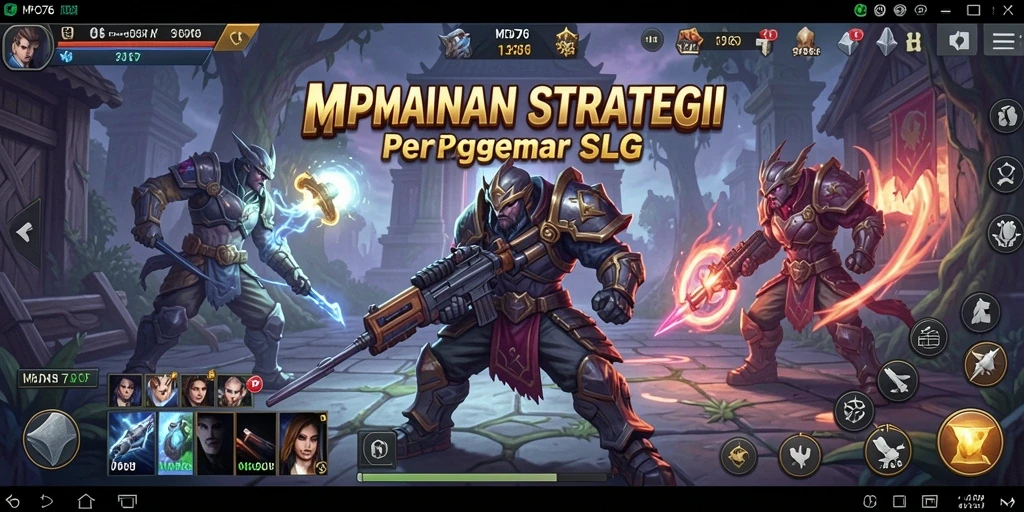 Tangkapan layar utama MPO76 menampilkan aksi pertempuran strategis yang intens.