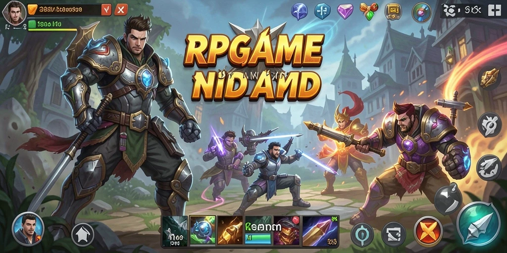 Tampilan antarmuka pengguna RPGAME yang menarik dan fungsional.