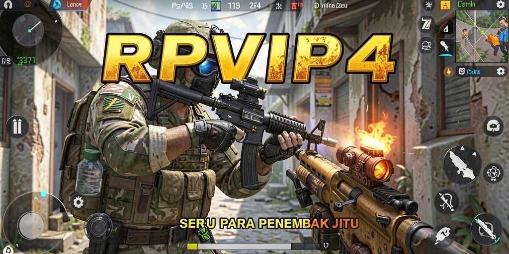 Tampilan gameplay seru RPVIP4 dalam aksi FPS yang mendebarkan.