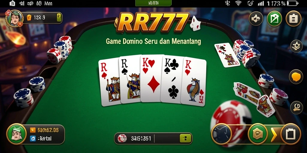 Tampilan gameplay seru dari RR777 yang menunjukkan aksi Domino.