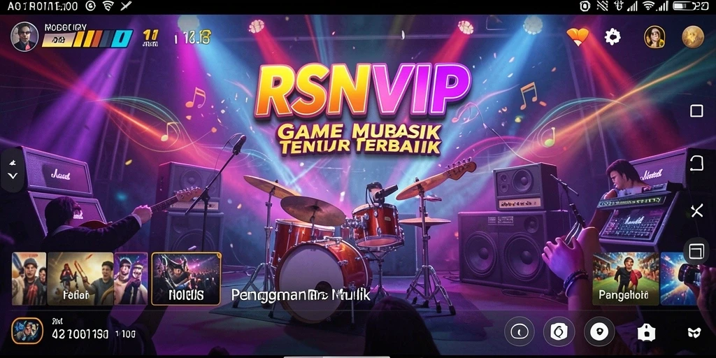 Tampilan gameplay RSNVIP dengan beragam lagu musik.