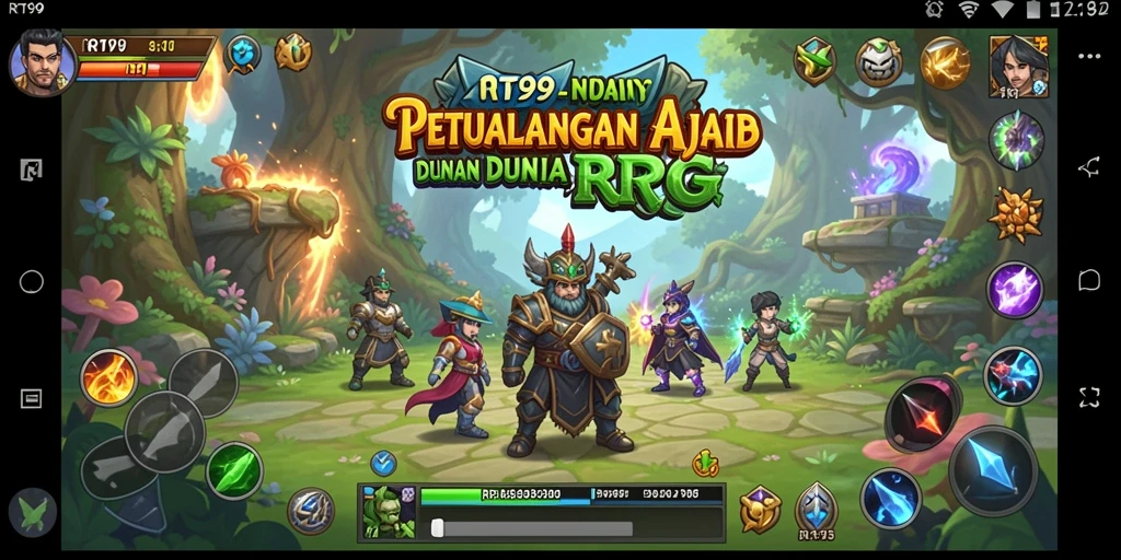 Screenshot RT99 menampilkan aksi pertarungan epik dalam suasana RPG yang memukau.