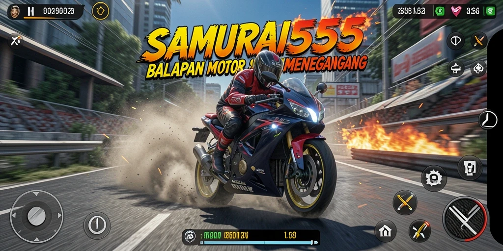 Tampilan gameplay SAMURAI555 yang mengesankan dan menggugah adrenalin.