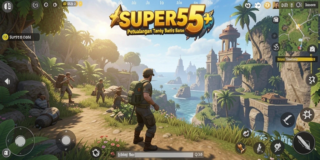 Tampilan menarik dari gameplay SUPER5 dalam dunia Open World.